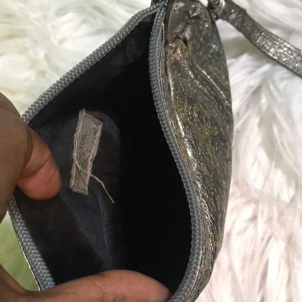 Gold/gray wristlet